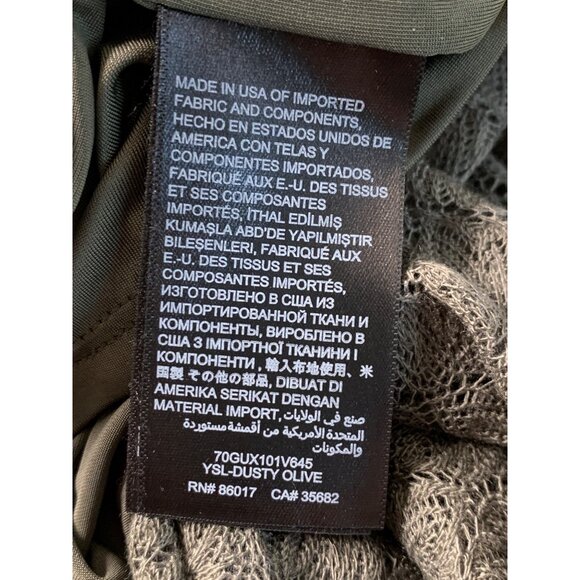 Bebe Olive Lace Overlay Scarf Hem Dress Sweatshirt Strappy NWT $139 Size S - Picture 7 of 13